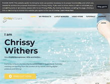 Tablet Screenshot of chrissywithers.com